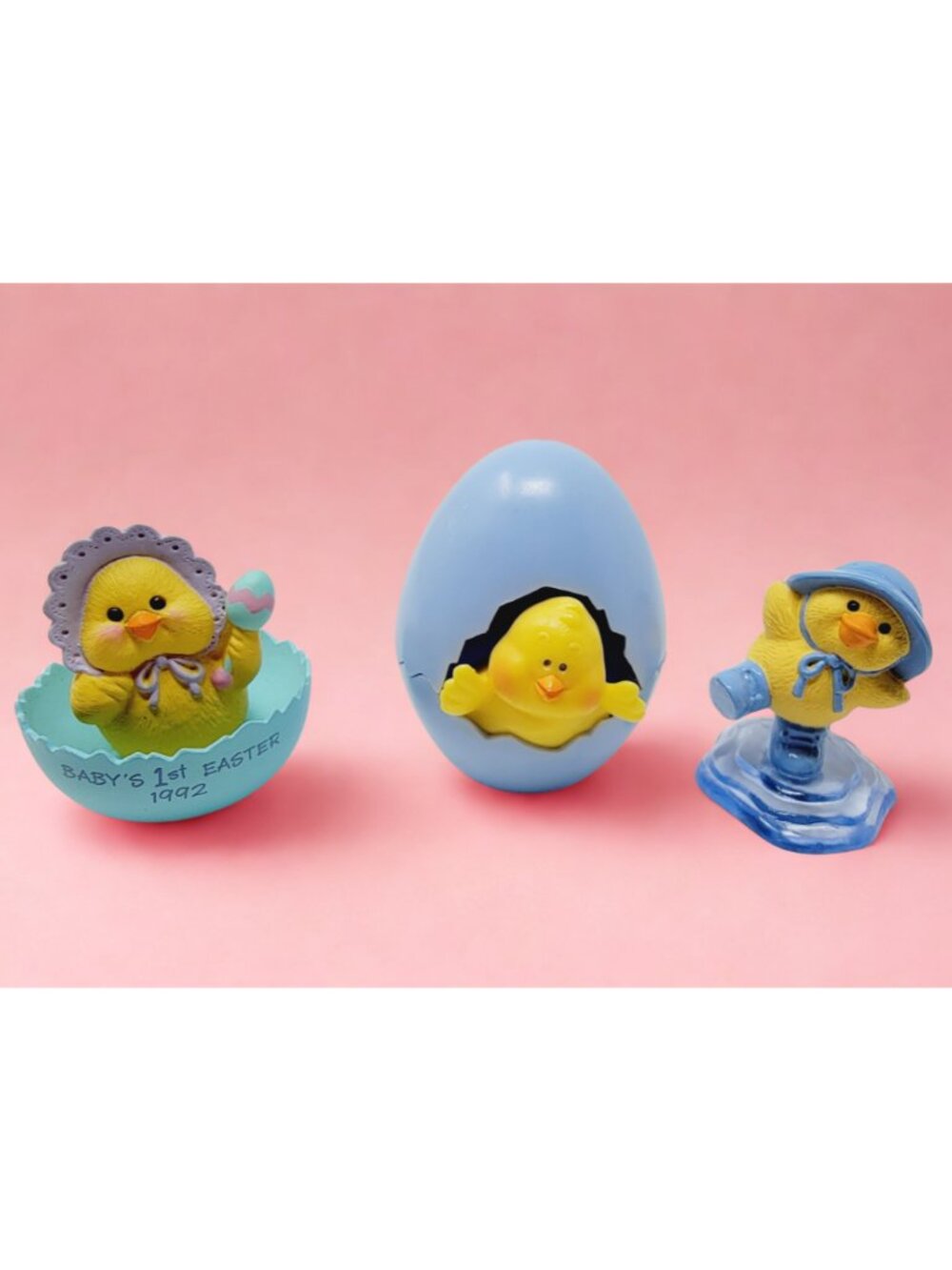 🐣 Vintage Hallmark Merry Miniatures Easter Chick Figurines – Set of 3